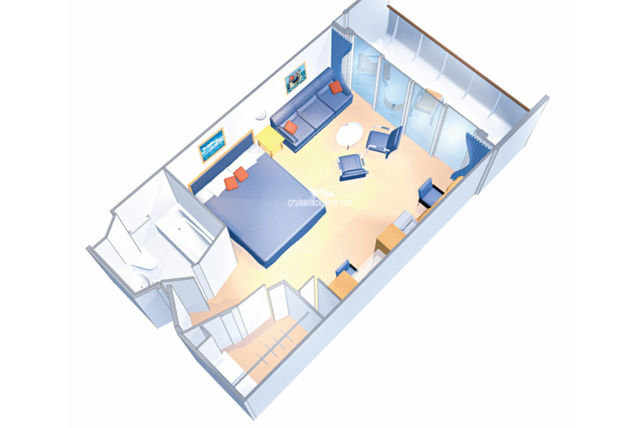 План каюты Junior Suite на лайнерах класса Freedom Class